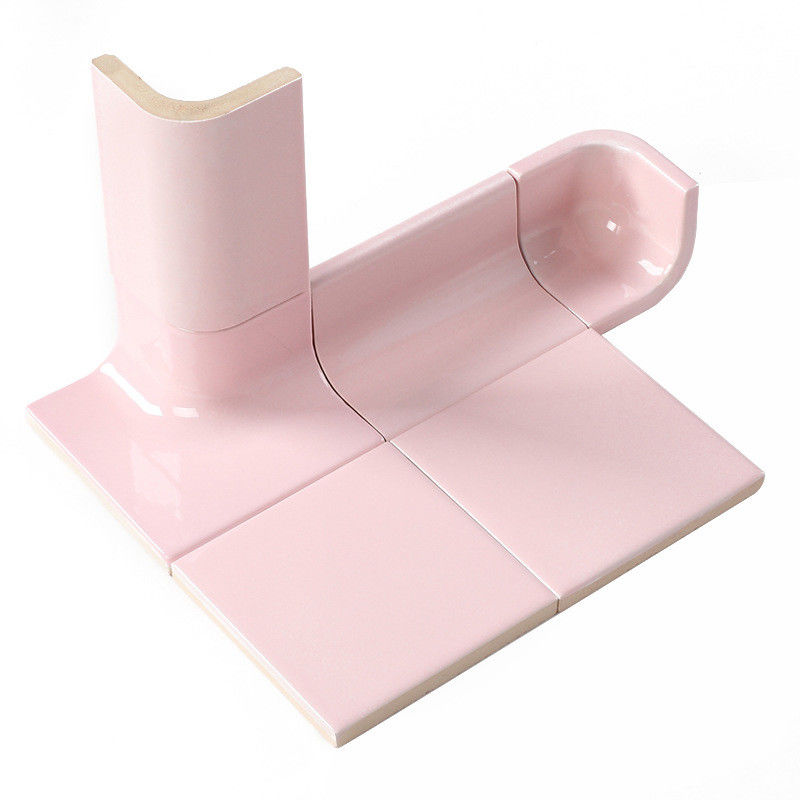 홈 장식 허리 - 라인 세라믹 테두리 타일 핑크 색상